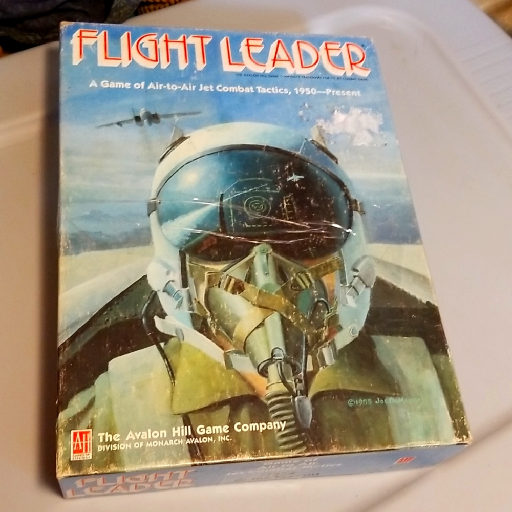 1980s Vintage Avalon Hill FLIGHT LEADER Air Jet Combat  Board Game 871 Complete